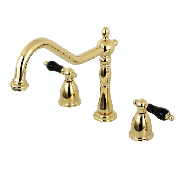 Widespread Kitchen Faucet, Polished Brass